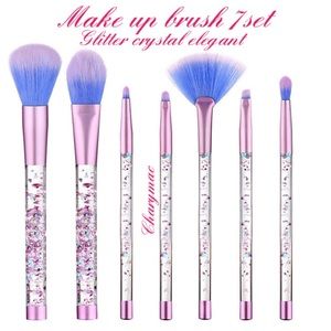 Make up brushes Glitter Crystal Elegant 7 set pink